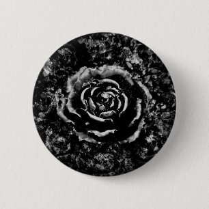 Botón gótico del rosa del cementerio negro románti