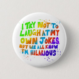 Botón gracioso del humor: texto colorido
