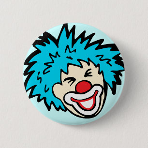 botón gráfico de payaso en azul claro