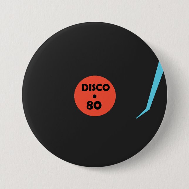 Botón Gramophone Record - Fiesta Retro Disco (Anverso)