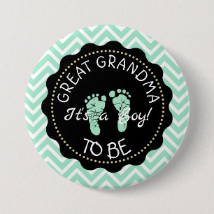 botón Gran Abuela para ser Baby Shower verde