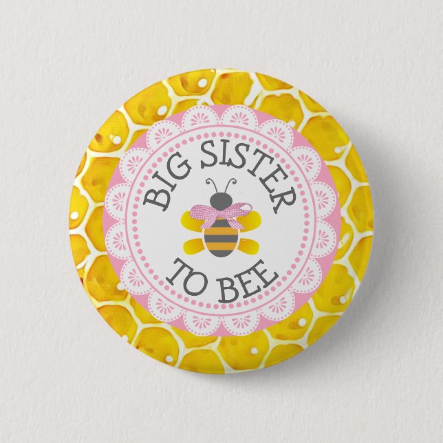 Botón Gran Hermana para Adquirir Baby Shower (Anverso)