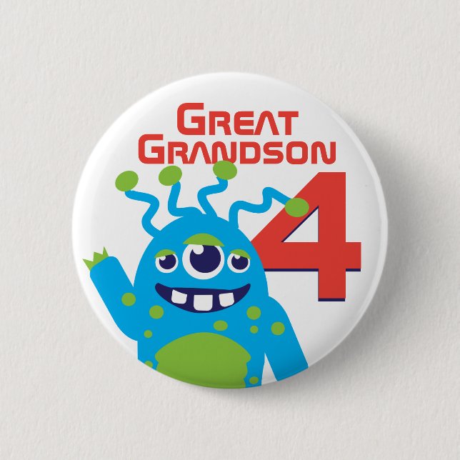 botón Gran nombre alienígena de nieto edad 4 (Anverso)