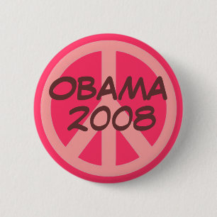 Botón grande de la paz, OBAMA, 2008