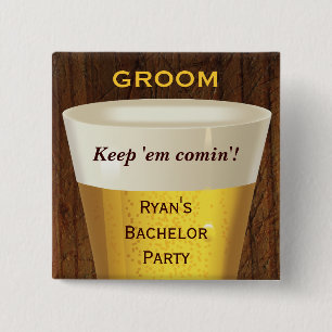 Botón grande del soltero de la cerveza