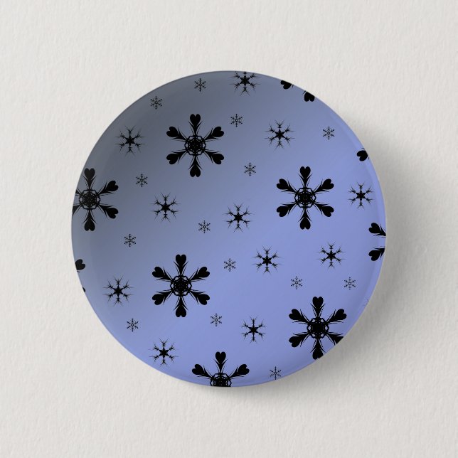 Botón Gray Blue Snflakes (Anverso)