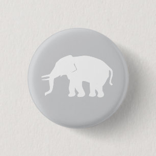 Botón gris del elefante