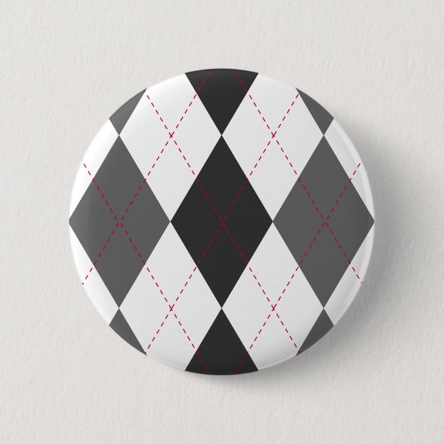 Botón gris y rojo de Argyle (Anverso)