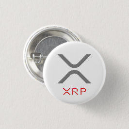 Botón gris y rojo de la ondulación de XRP del