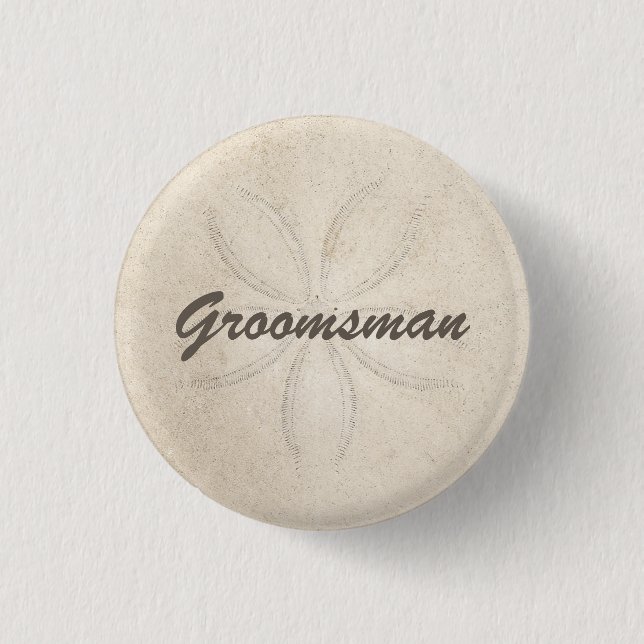 botón Groomsman de serenidad de playa (Anverso)