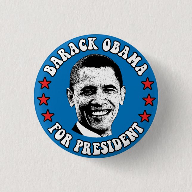 Botón Groovy Obama Presidente (Anverso)