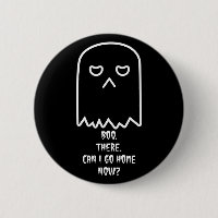 Botón Grumpy Ghost Halloween
