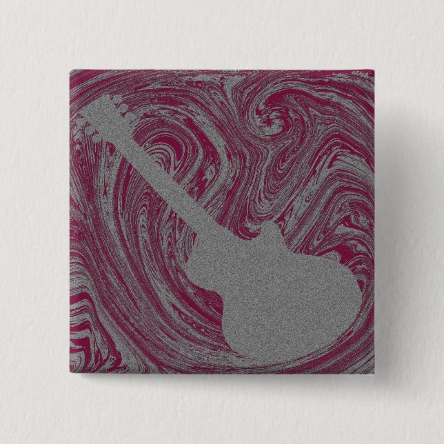 botón Grunge de guitarra, rosa (Anverso)
