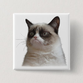 Botón gruñón del resplandor del gato