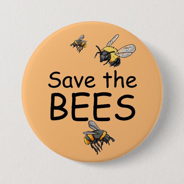 Botón Guardar las abejas (Anverso)