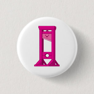 botón Guillotine Rosa Cute Kawaii 1/4"