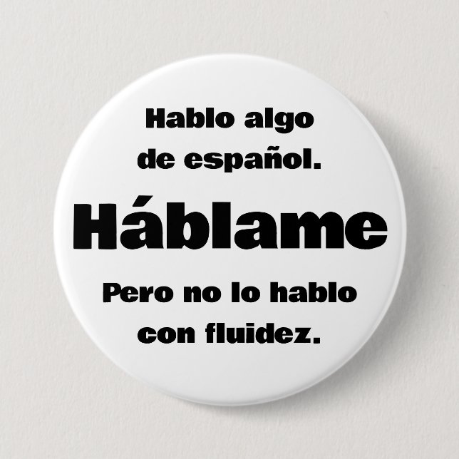 botón Hablo algo de España (Anverso)