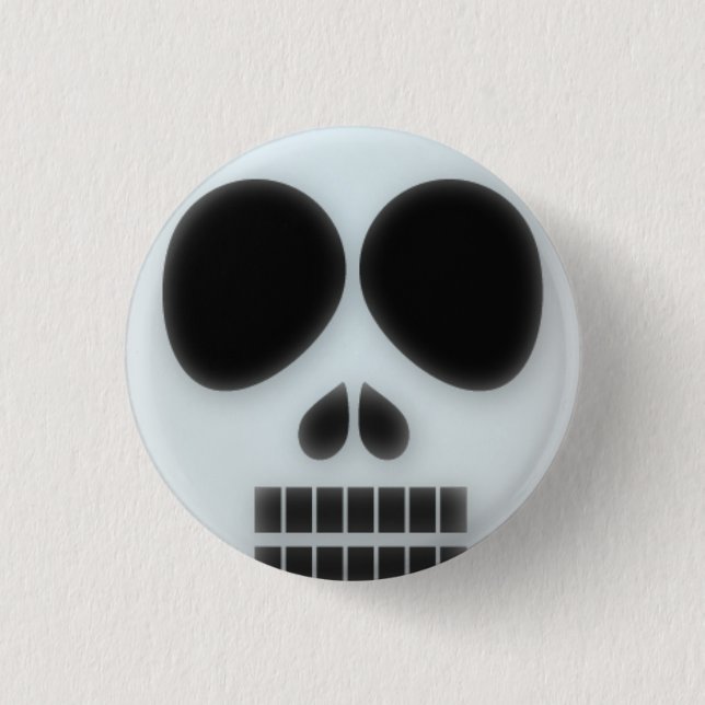 botón Halloween con calavera muerta (Anverso)