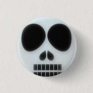 botón Halloween con calavera muerta