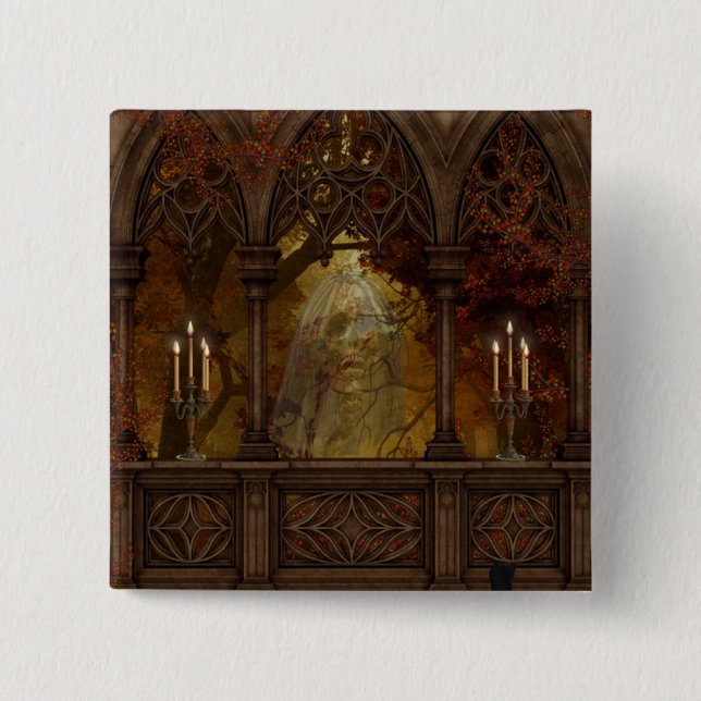 Botón Halloween de la figura mortal (Anverso)