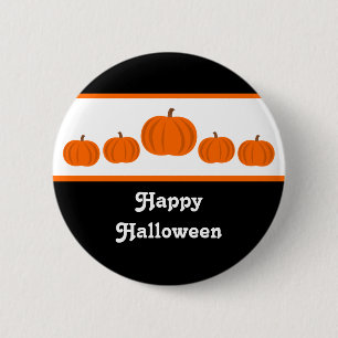 Botón Halloween de la fila de calabazas