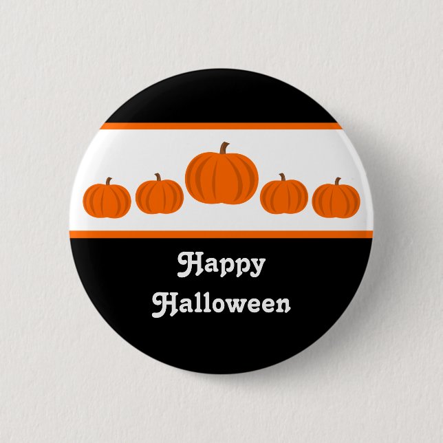 Botón Halloween de la fila de calabazas (Anverso)