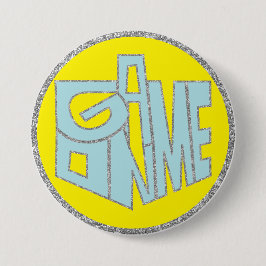 botón Hanukkah, juego en el azul Dreidel