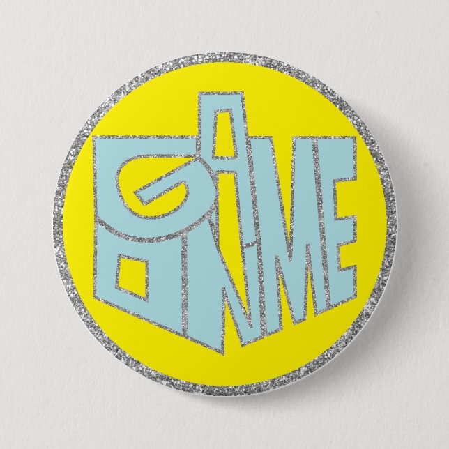 botón Hanukkah, juego en el azul Dreidel (Anverso)