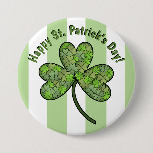 botón Happy St. Patrick's Day de 3 pulgadas