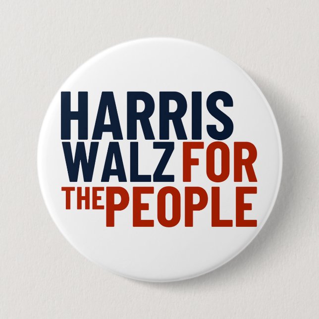 Botón Harris/Walz for the People (Anverso)
