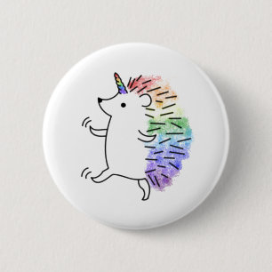 Botón Hedgicorn Arcoiris