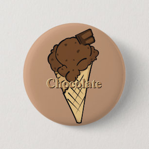 botón helado de chocolate