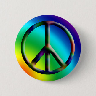 botón Hippie de signo de paz