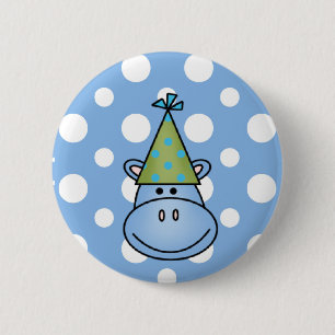 botón Hippo azul
