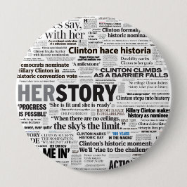 Botón histórico del título de Hillary 2016