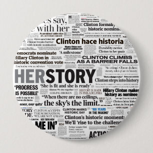 Botón histórico del título de Hillary 2016