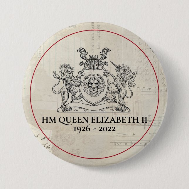 Botón HM Queen Elizabeth II 1926-2022 (Anverso)
