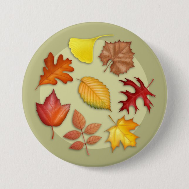 botón Hojas de otoño (Anverso)