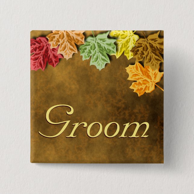 botón Hojas de otoño (Anverso)