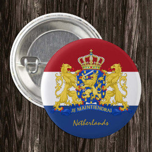 Botón Holandés, moda de bandera holandesa patrióti