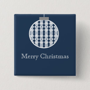 botón Holday de ornamento Art Deco, azul oscuro