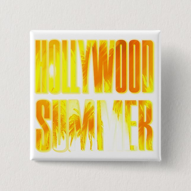 Botón "Hollywood Summer" Naranja amarillo (Anverso)