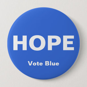 botón HOPE, botón VOTAR AZUL