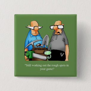 botón Humor divertido de golf