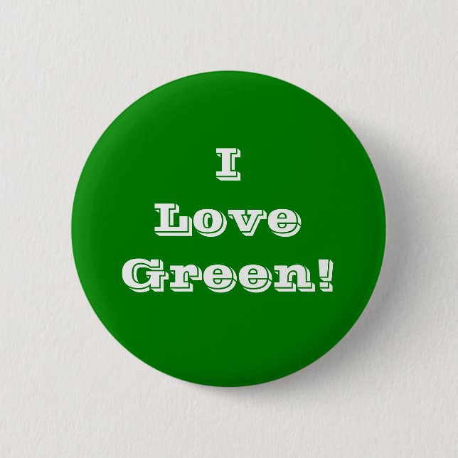 Botón I Love Green (Anverso)