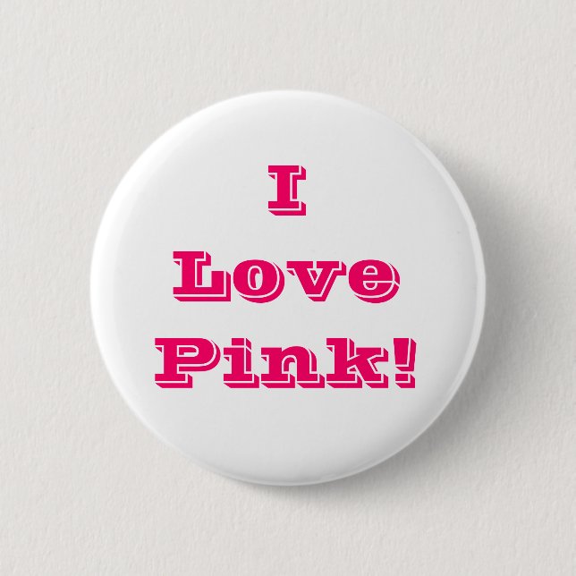 Botón I Love Pink (Anverso)