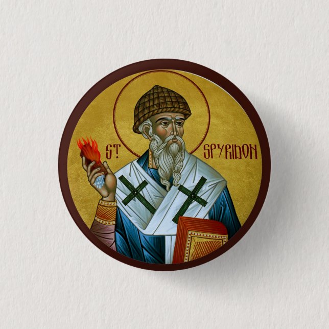 botón Icono de Saint Spyridon (Anverso)