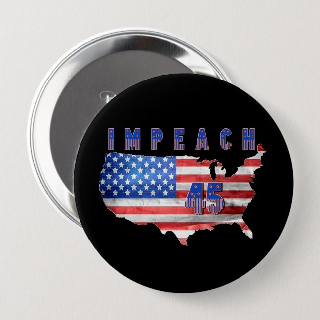 Botón Impeach 45 Estados Unidos (Anverso y reverso)