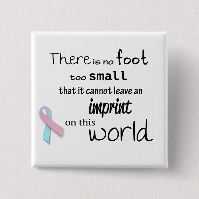 Botón infantil del cuadrado de la conciencia de la (Anverso)