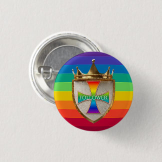 Botón / Insignia de Cresta de Seguidor de Arcoíris